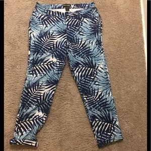Blue and White Capris